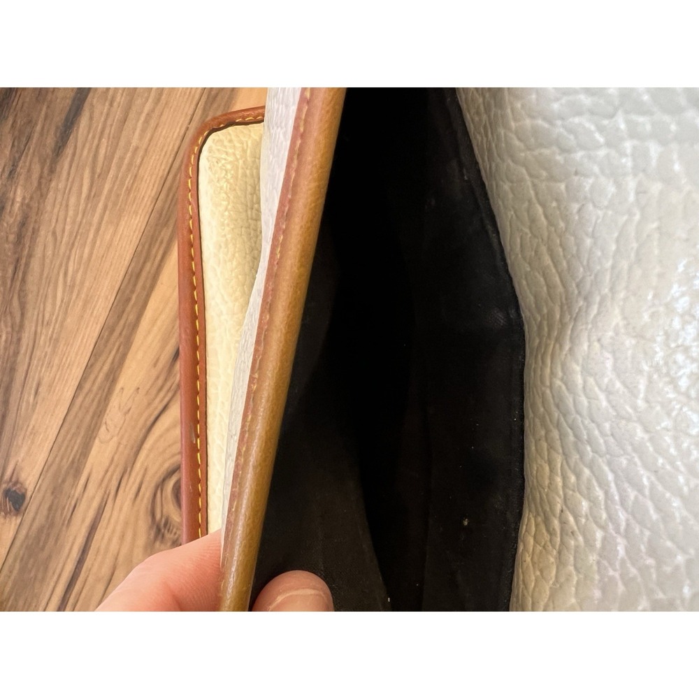 Dooney & Bourke Cream and Brown Leather Crossbody Bag - Picture 14 of 16